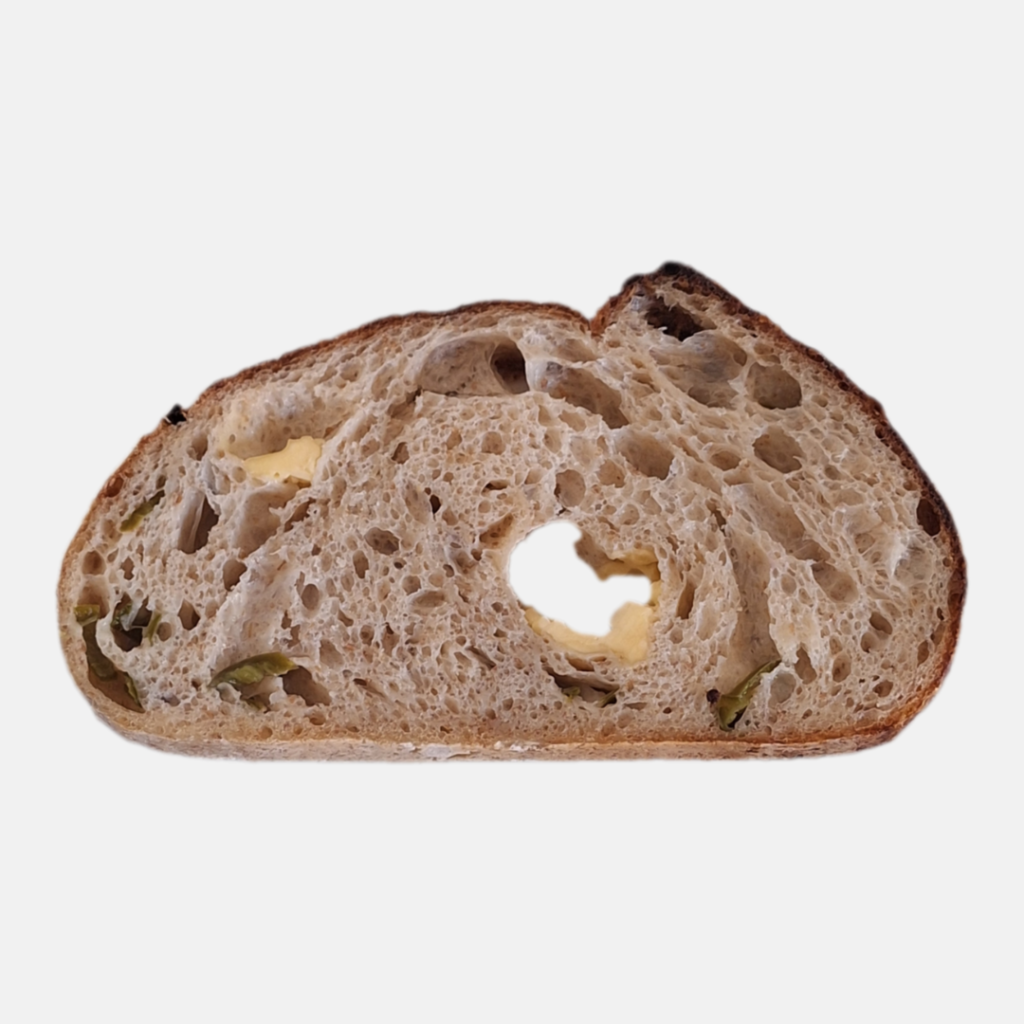 Green Chili Cheddar Cheese Sourdough